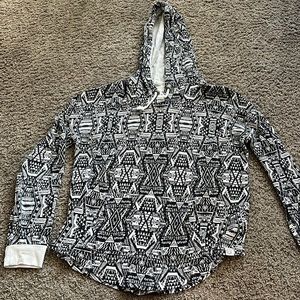 LA Hearts geometric print pullover hoodie